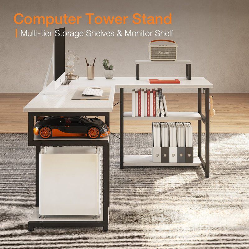 Inbox Zero Jaylo 50.39'' Desk & Reviews Wayfair